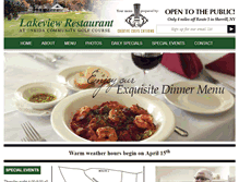 Tablet Screenshot of lakeviewrestaurantandbar.com